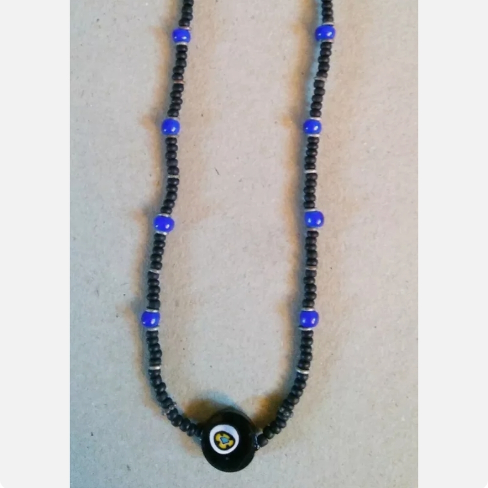 Black and Blue Choker REVERSIBLE NECKLACE